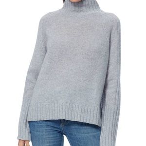 360 Cashmere Annalee Grey Turtleneck Sweater